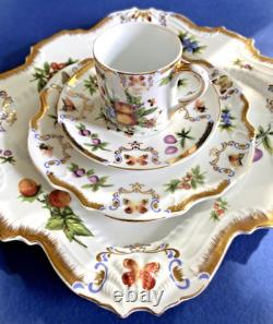 Godinger Set of 10 Yorkshire Pcs Platter, Canape Plates, Demitasse Cups&Saucers