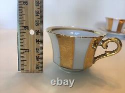 Gold Striped Demitasse Espresso Porcelain Cups And Saucers Winterling Bavaria