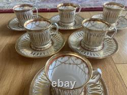 Gorgeous! 1950's Royal Chelsea Cathedral pattern 6 demitasse cup &saucer