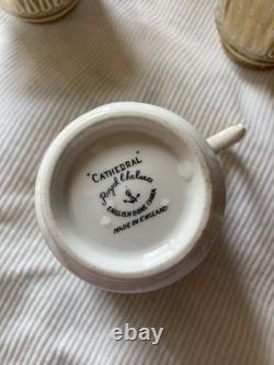 Gorgeous! 1950's Royal Chelsea Cathedral pattern 6 demitasse cup &saucer
