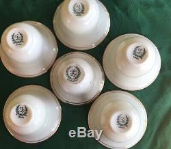 Gorham Sterling Silver Demitasse Cup holders and saucers with Lenox China Cups