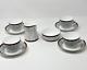 Gustavsberg Stig Lindberg Spisa Ribb Set 4 Demitasse Cups Saucers Creamer Sugar