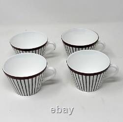 Gustavsberg Stig Lindberg Spisa Ribb Set 4 Demitasse Cups Saucers Creamer Sugar