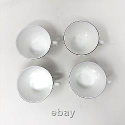 Gustavsberg Stig Lindberg Spisa Ribb Set 4 Demitasse Cups Saucers Creamer Sugar