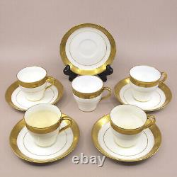 H1032 by Minton for Tiffany & Co Set of 5 Demitasse Cups & Saucers FLAWS