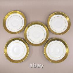 H1032 by Minton for Tiffany & Co Set of 5 Demitasse Cups & Saucers FLAWS