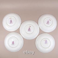 H1032 by Minton for Tiffany & Co Set of 5 Demitasse Cups & Saucers FLAWS