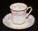 Haviland Limoges Schleiger 330 Demitasse Cup & Saucer Pink With Bows & Double Gold