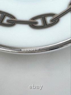 HERMES Chaine d'Ancre Demitasse Cup & Saucer PLATINUM 2set