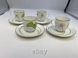 HERMES China NIL pattern design Demitasse / Espresso Cups and Saucers Set of 4