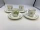 Hermes China Nil Pattern Design Demitasse / Espresso Cups And Saucers Set Of 4
