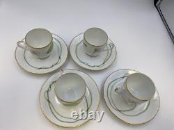 HERMES China NIL pattern design Demitasse / Espresso Cups and Saucers Set of 4