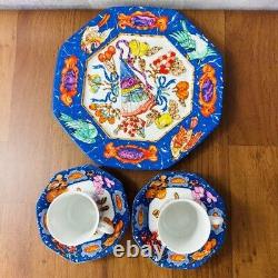 HERMES Pierre Dorian 2 demitasse cups & saucers & plates good item