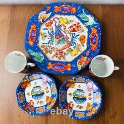 HERMES Pierre Dorian 2 demitasse cups & saucers & plates good item