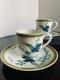 Hermes Toucans Demitasse Cups & Saucers Set Of 2 Porcelain Toucan Design