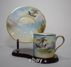 Hand Painted Minton Demitasse Cup & Saucer