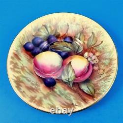 Hand Painted Signed Fruit Design D. Jones Aynsley Demitasse Tea Cup and Saucer