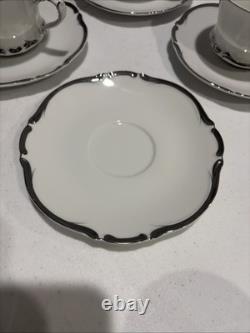Harmony House Fine China STARLIGHT 3656 DEMITASSE Cups & Saucers Set Of 11 1960s