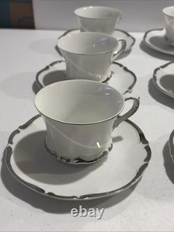 Harmony House Fine China STARLIGHT 3656 DEMITASSE Cups & Saucers Set Of 11 1960s