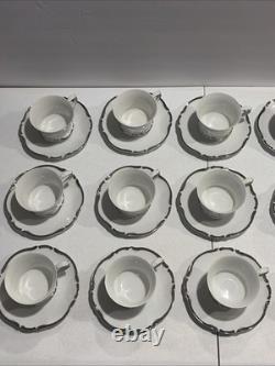 Harmony House Fine China STARLIGHT 3656 DEMITASSE Cups & Saucers Set Of 11 1960s