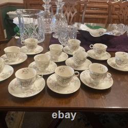 Haviland Apple Blossom Demitasse Cup & Saucer 1239083. Set Of 12