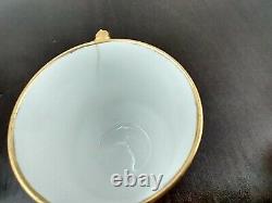 Haviland France 10 Demitasse Cups Saucers Gold Trim Gold Blossom Floral Antique