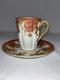 Haviland Limoges Demitasse Cup & Saucer Gold Rococo Raspberry 1894-1931