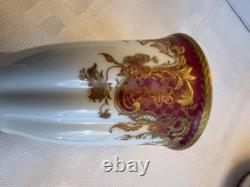 Haviland Limoges Demitasse Cup & Saucer Gold Rococo Raspberry 1894-1931