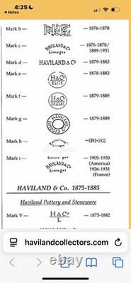 Haviland Limoges Demitasse Cup & Saucer Gold Rococo Raspberry 1894-1931 Haviland Limoges Demitasse Cup & Saucer Gold Rococo Raspberry 1894-1931