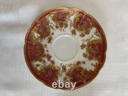Haviland Limoges Demitasse Cup & Saucer Gold Rococo Raspberry 1894-1931