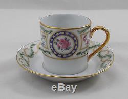 Haviland Limoges LOUVECIENNES demitasse coffee cup and saucer UNUSED