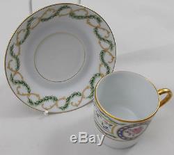 Haviland Limoges LOUVECIENNES demitasse coffee cup and saucer UNUSED