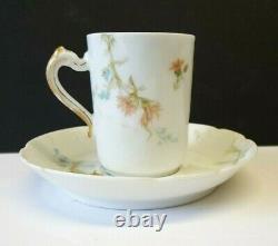 Haviland Limoges St. Lazare (9) Chocolate Cups (12) Saucers 1888-1896 demitasse