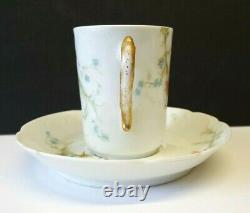 Haviland Limoges St. Lazare (9) Chocolate Cups (12) Saucers 1888-1896 demitasse