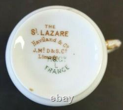 Haviland Limoges St. Lazare (9) Chocolate Cups (12) Saucers 1888-1896 demitasse