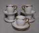 Haviland Silver Anniversary 11 Piece 2-1/4 Tall Demitasse Set 5 Cups 6 Saucers