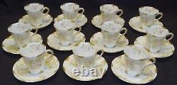 Haviland Schleiger 146c 11 Demitasse Cup & Saucers Limoges -Purple Apple Blossom