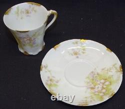 Haviland Schleiger 146c 11 Demitasse Cup & Saucers Limoges -Purple Apple Blossom