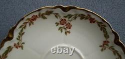 Haviland Schleiger 523 Chocolate Server w 4 Demitasse Cup & Saucer Sets Hvy Gold