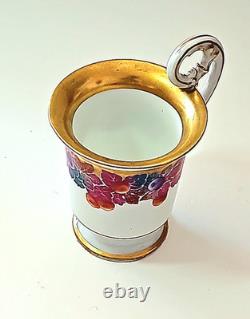 Heinrich Baensch Hand Painted Demitasse Cup And Saucer, 1900-1930 Germany