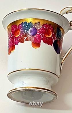 Heinrich Baensch Hand Painted Demitasse Cup And Saucer, 1900-1930 Germany