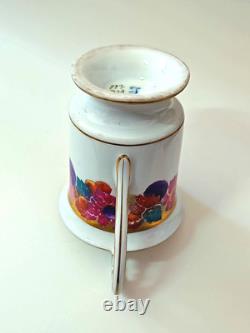 Heinrich Baensch Hand Painted Demitasse Cup And Saucer, 1900-1930 Germany