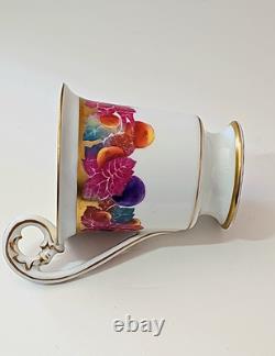 Heinrich Baensch Hand Painted Demitasse Cup And Saucer, 1900-1930 Germany