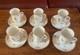 Heinrich H & C Selb Bavaria Porcelain Demitasse Cups And Saucers Set Of Six