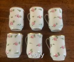 Heinrich H & C Selb Bavaria porcelain demitasse cups and saucers set of six