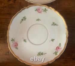 Heinrich H & C Selb Bavaria porcelain demitasse cups and saucers set of six