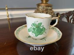 Herend Chinese Bouquet Demitasse Espresso Cup and Saucer Set of 6