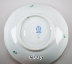 Herend Chinese Bouquet Green Demitasse Cups & Saucers Set of 5 Vintage #711