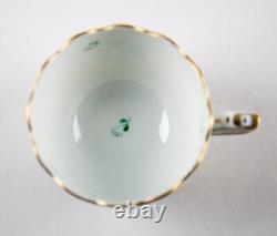 Herend Chinese Bouquet Green Demitasse Cups & Saucers Set of 5 Vintage #711