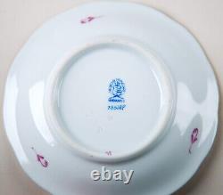 Herend Chinese Bouquet Raspberry (AP) Footed Demitasse Cups & Saucers #735